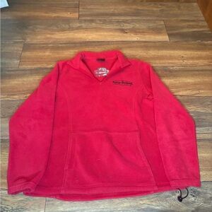 Red Fleece Pullover Sweater
